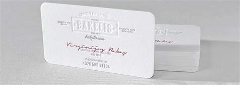 Debossed business cards – Elegante Press