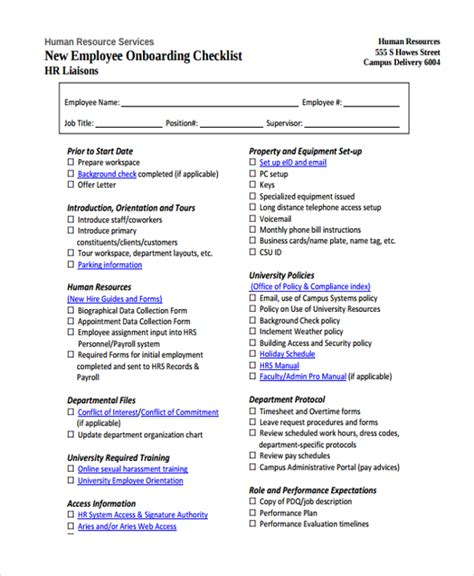 FREE 20+ Sample New Employee Checklists in PDF | MS Word | Excel