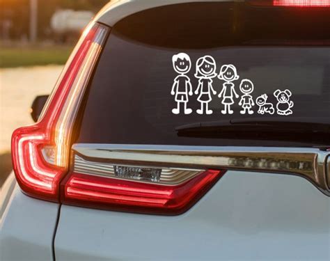 Stick Figure Family Car Decal Sticker - Etsy