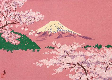 Cherry Blossom Traditional Japanese Art Wallpaper - Japanese sushi ...