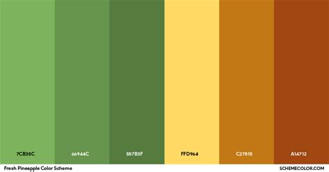 Fresh Pineapple Color Scheme - Palettes - SchemeColor.com