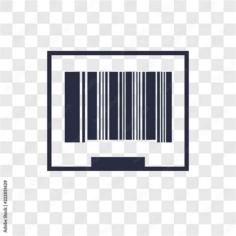 Barcode vector icon isolated on transparent background, Barcode logo ...