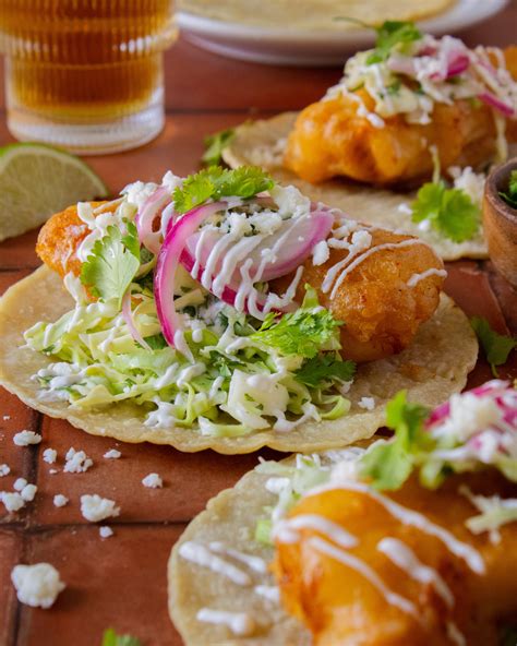 Beer Battered Fish Tacos - Olives & Lamb