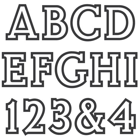 Outline Alphabet Letters Font | Onvacationswall.com