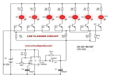 Simple Led Flasher Circuit Diagram