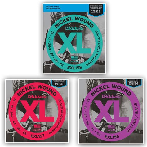 D'addario Baritone Strings for Electric Guitar. Ireland