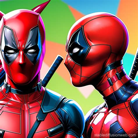 Deadpool and Spider-Man, Brothers | Stable Diffusion Online