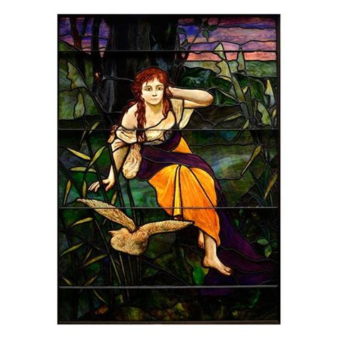 Art Nouveau Leaded Glass Window In Manner Of Tiffany Auction