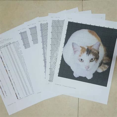 Cross Stitch Chart ~ Cute Cat, Hobbies & Toys, Stationery & Craft ...