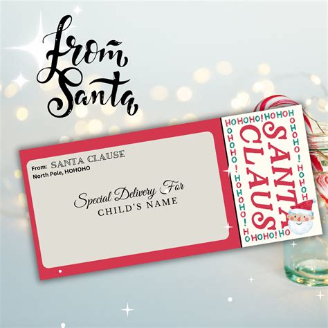 Letter From Santa Envelope, Santa Letter PNG, Editable Letter From ...