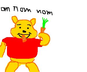 Winnie the Pooh eat Carrot - Drawception