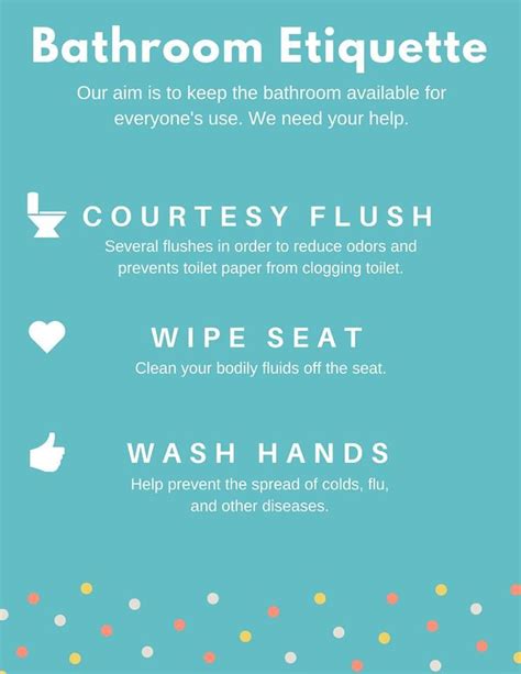 Printable Bathroom Etiquette Signs