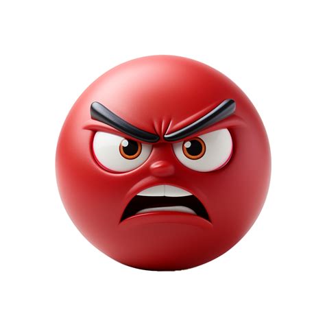 AI Generative 3d angry emoji on transparent background 33540181 PNG