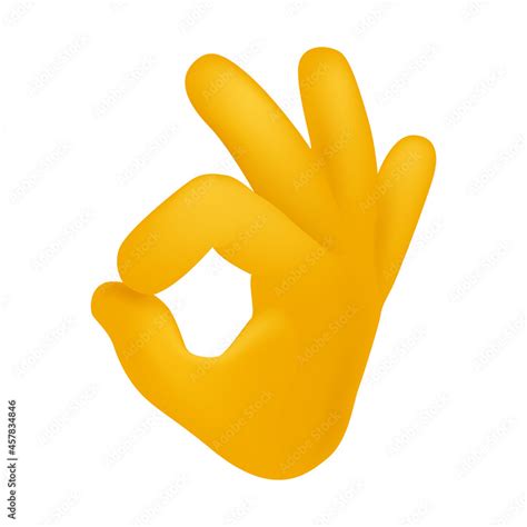 Ok Hand Emoji Icon Illustration Sign. Human Gesture Vector Symbol ...