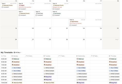 Notion Showcase: To-Do List And Timetable Planner Setup — Red Gregory