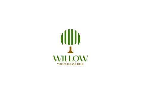 Flat willow tree logo design vector template illustration idea 9854804 ...