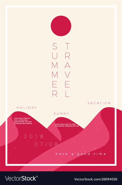 Minimalistic poster with typographic design Vector Image