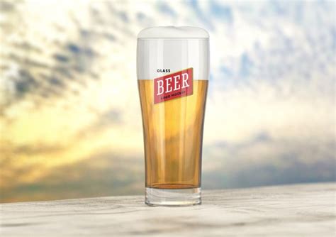 Beer Glass Logo Mockup - Premium and Free Mockups by Viscon Design