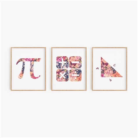 Math Posters Mathematics Art Math Decorations for Girls Math - Etsy