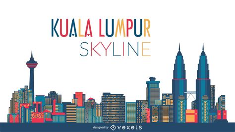 Kuala Lumpur Skyline Illustration Vector Download