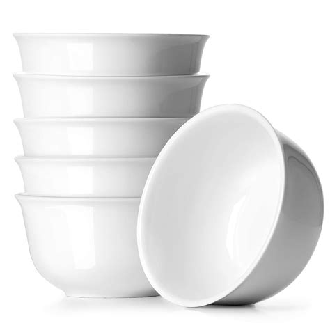 DOWAN Small Bowls, 10 Oz Ceramic Cereal Bowls for Kitchen, White ...