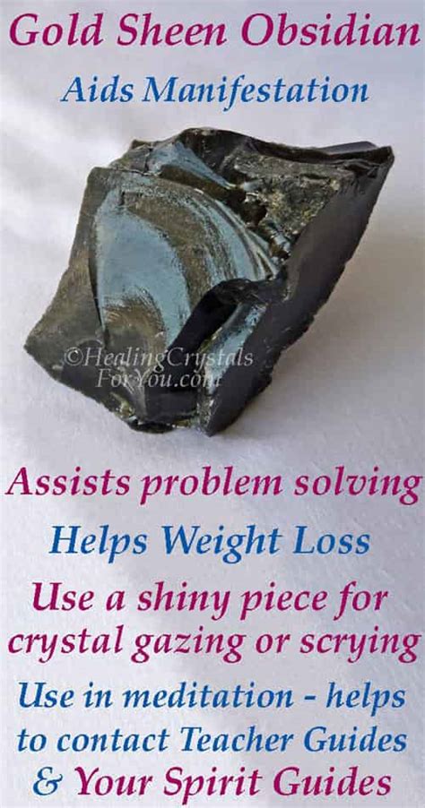 Gold Sheen Obsidian Aids Weight Loss & Helps Fear