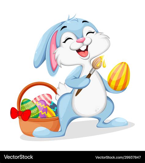 Funny easter bunny cartoon character Royalty Free Vector