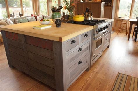 Rustic Hickory Kitchen Island | Dandk Organizer