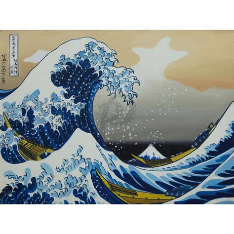 Hokusai - The Great Wave (Hand-Painted)