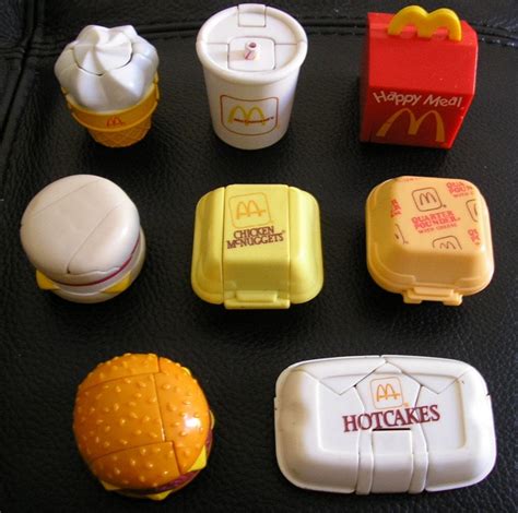 Vintage 80's McDonalds Fast Food Transformers Toys Lot