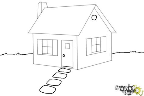 How to Draw a House Step by Step - DrawingNow