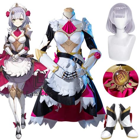 Noelle Uniform Set Genshin Impact Cosplay Costume Outfits, 53% OFF