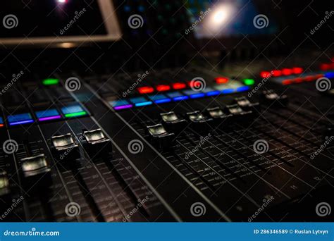 Closeup of Sound Control Panel Stock Image - Image of musical, music ...