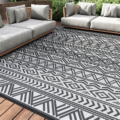 SIXHOME Outdoor Rug Carpet for Patio RV Camping 5'x8' Waterproof ...