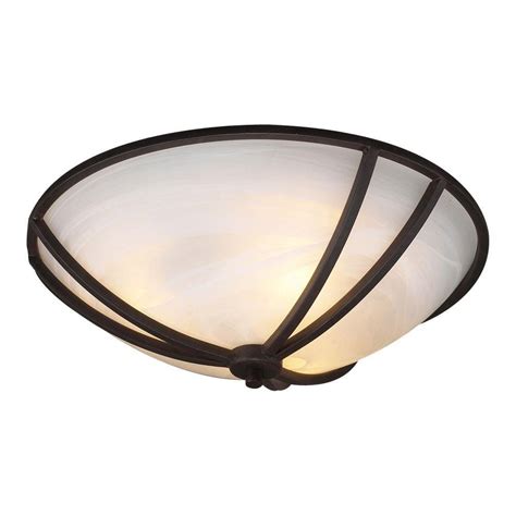 PLC Lighting 3-Light Ceiling Oil Rubbed Bronze Flush Mount with ...