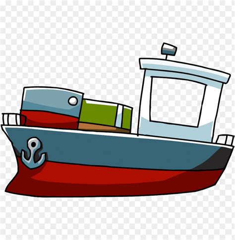 Free Download Hd Png Cartoon Boat Png Cargo Ship Cartoon Png