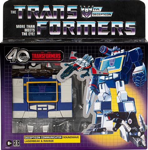 Transformers Vintage G1 Reissue Soundwave, Laserbeak, & Ravage (40th ...