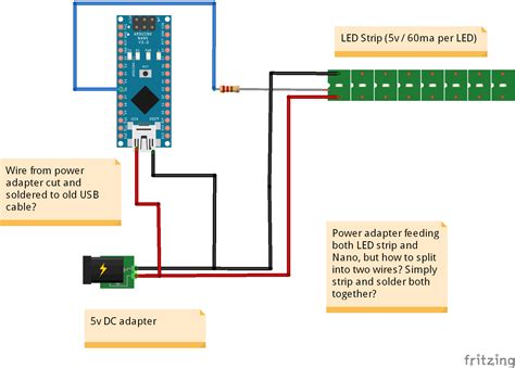 Powering LED Strip and Arduino Nano from same power supply - General ...