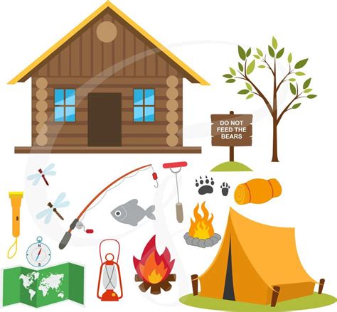 Camping Clipart, Camping SVG, Outdoors, Camping Digital Clipart ...