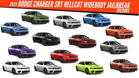 2023 Dodge Charger SRT Hellcat Widebody Jailbreak - All Color Options ...