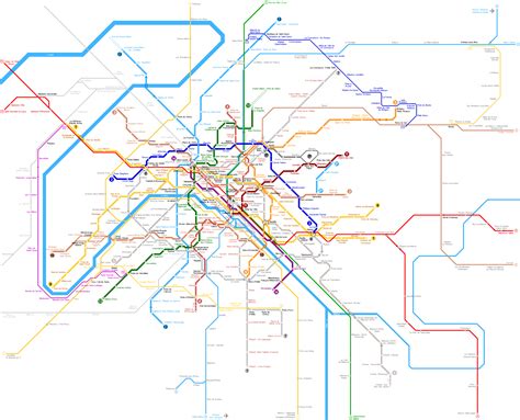 Full large detailed metro map of Paris city. Paris city full large ...