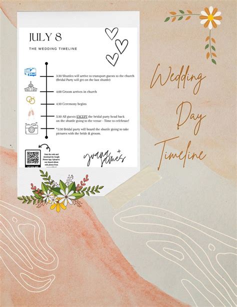 Editable Wedding Day Timeline Template - Etsy in 2022 | Wedding day ...