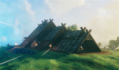 My wife and I built a proper Viking Longhouse. : r/valheim