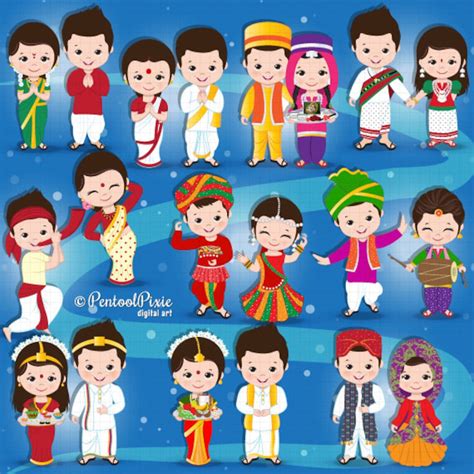 BIG BUNDLE Indian Festivals, Indian New Year, Incredible India Clipart ...