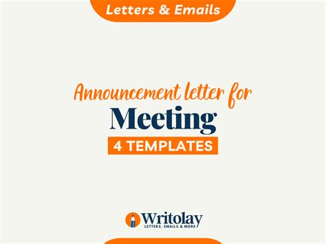 10+ Meeting Announcement Letter Templates (Pdf+ doc) - Writolay