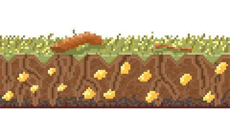 Premium vector pixel art wide ground and landscape for game assets and ...