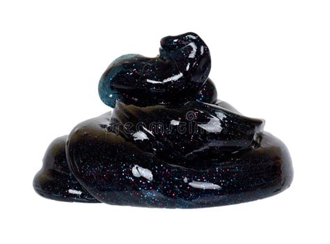 Black Slime Toy For Kids, Glitters And Goo Stock Photo - Image of ...