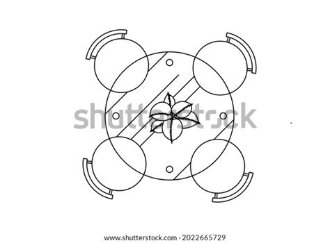 Round Table Sketch Vector Design Dining Stock Vector (Royalty Free ...