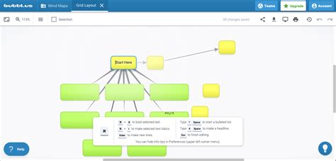 Bubble.us Mind Map: Brainstorm Mind Mapping Steps Online