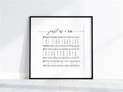 Just as I Am Hymn Print / Modern Hymn Art/ Hymn Wall Art/ Hymn - Etsy